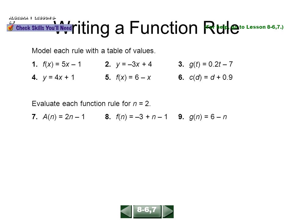 Writing a function rule activity